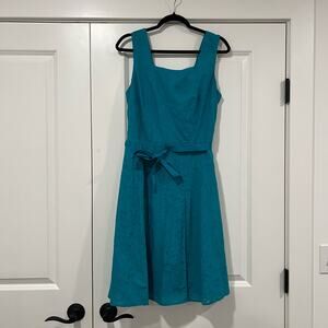 Rabbit Rabbit Rabbit Women's Teal Blue Knee Length Fit and Flare Dress Size‎ 10